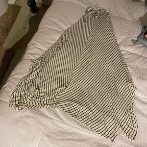 Spaghetti strap stripes handkerchief dress